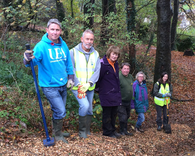 six of our hardy volunteers